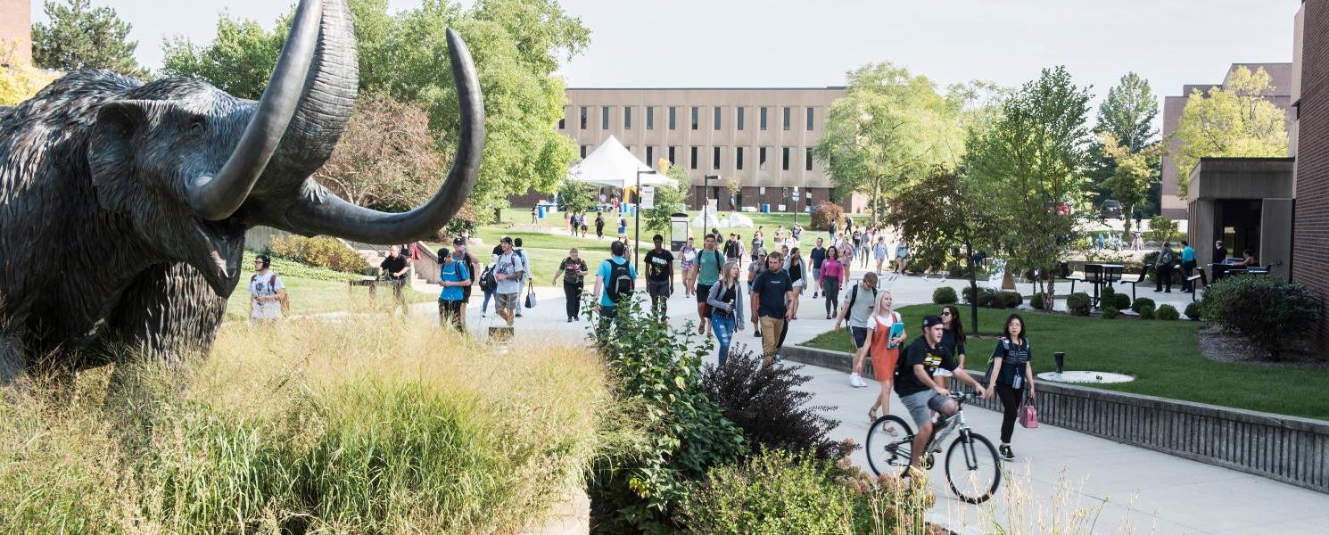 Students walking to class.